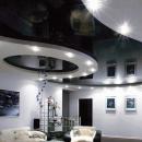 Черен опънат таван: решение за осветление